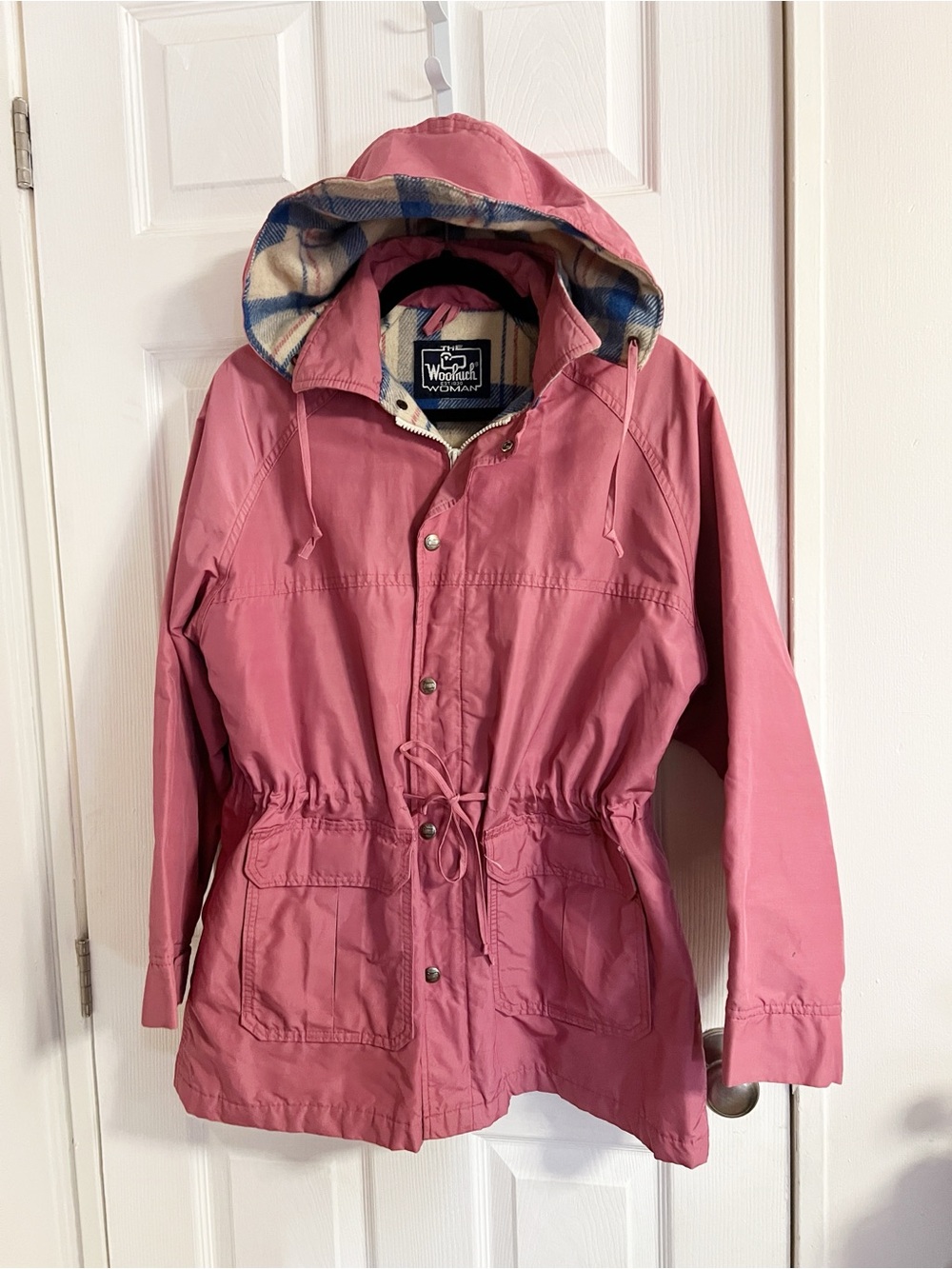 Vintage Woolrich Women’s Pink Hooded Anorak Jacket